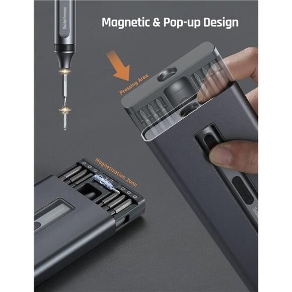 Mini Electric Screwdriver,52 in 1 Electric Screwdriver Kit with 48 Magnetic Bits - Picture 3 of 7